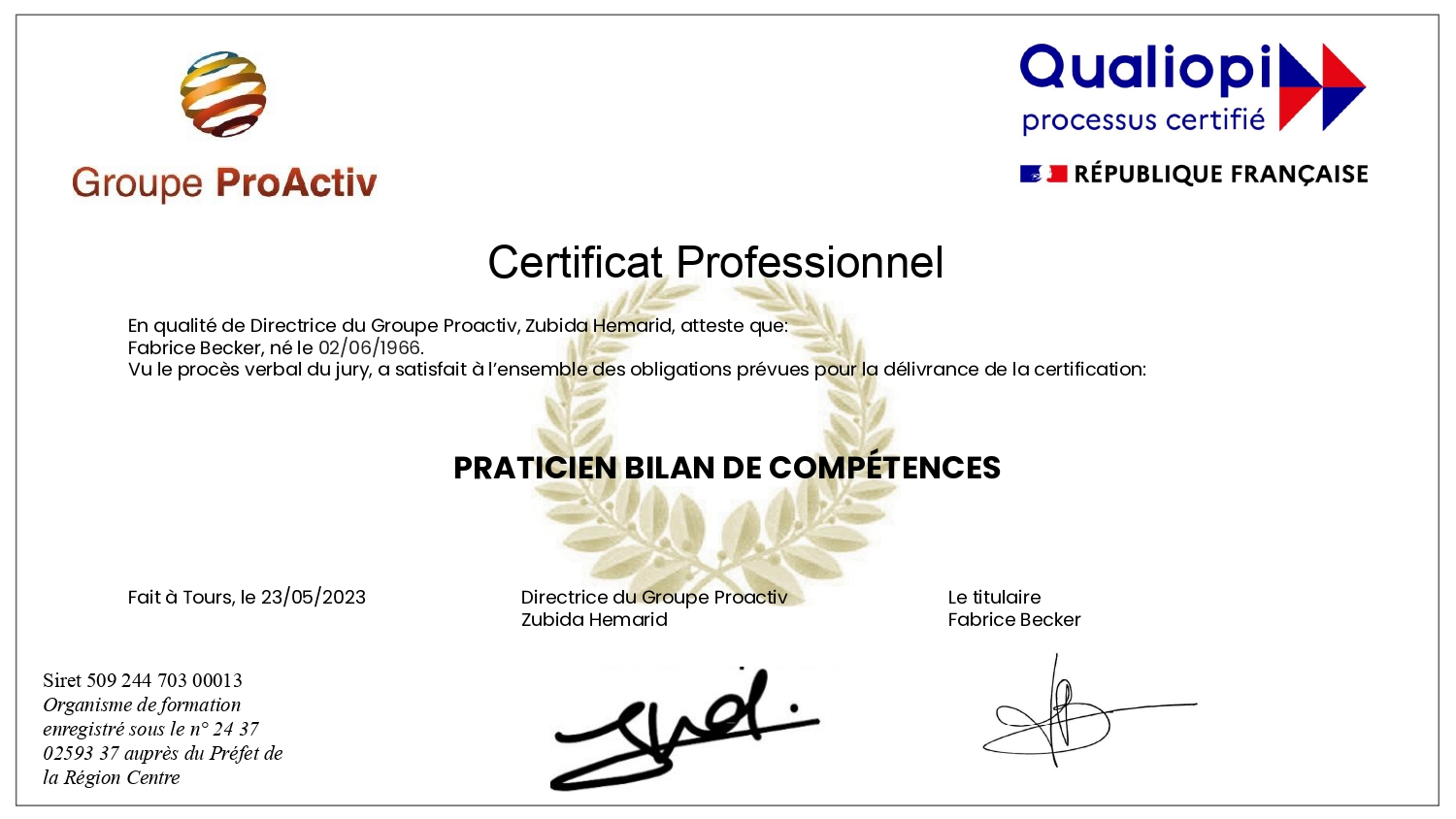 Certificat