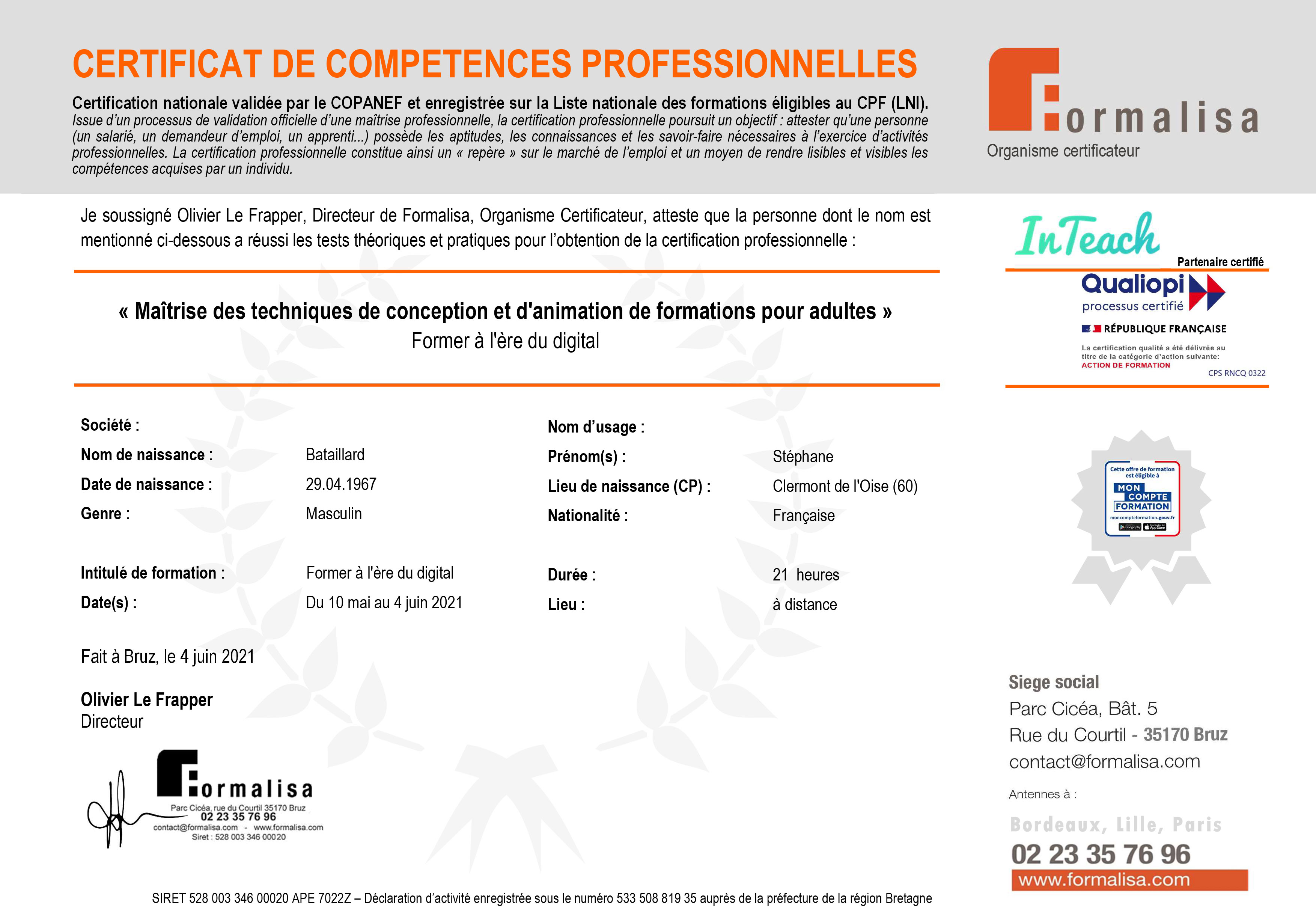 Certificat
